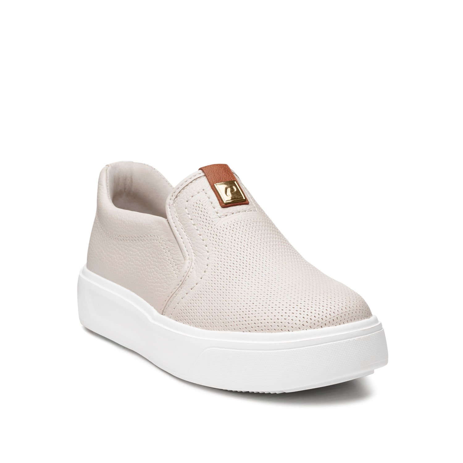 Tênis Pegada Feminino em Couro Off White 211210-02 Branco 2