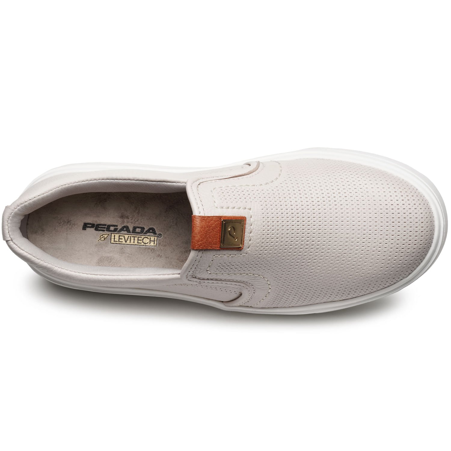 Tênis Pegada Feminino em Couro Off White 211210-02 Branco 6