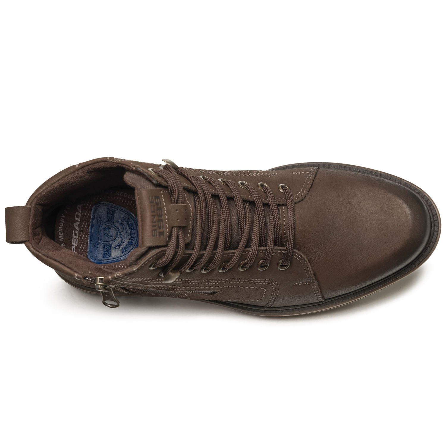 Bota Pegada Masculino em Couro Chocolate 181804-06 Marrom 7
