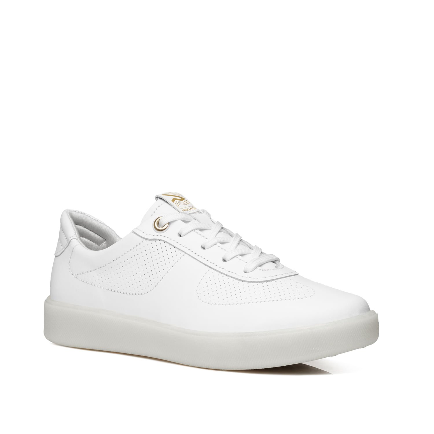 Tênis Casual Pegada Feminino em Couro Branco 210801-01 Branco 2