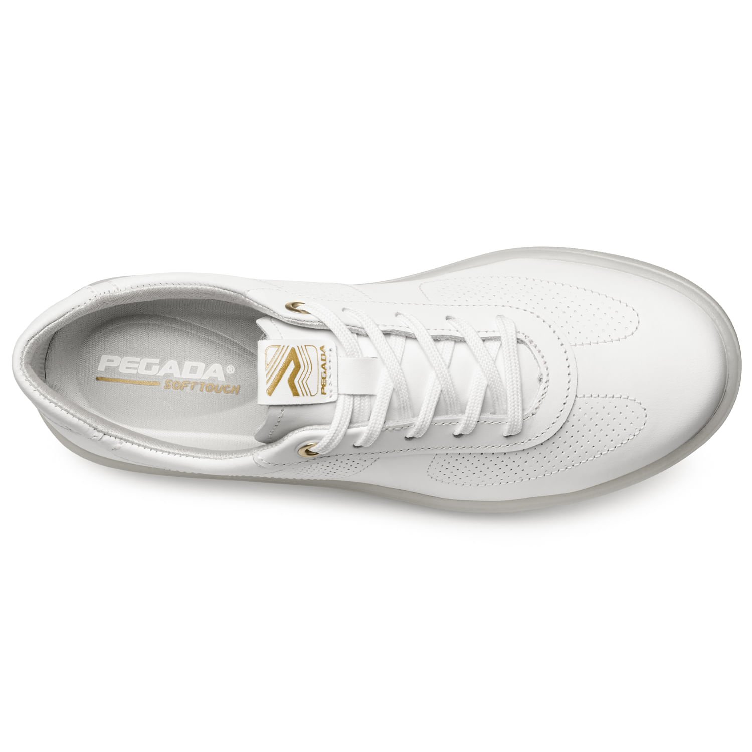 Tênis Casual Pegada Feminino em Couro Branco 210801-01 Branco 5