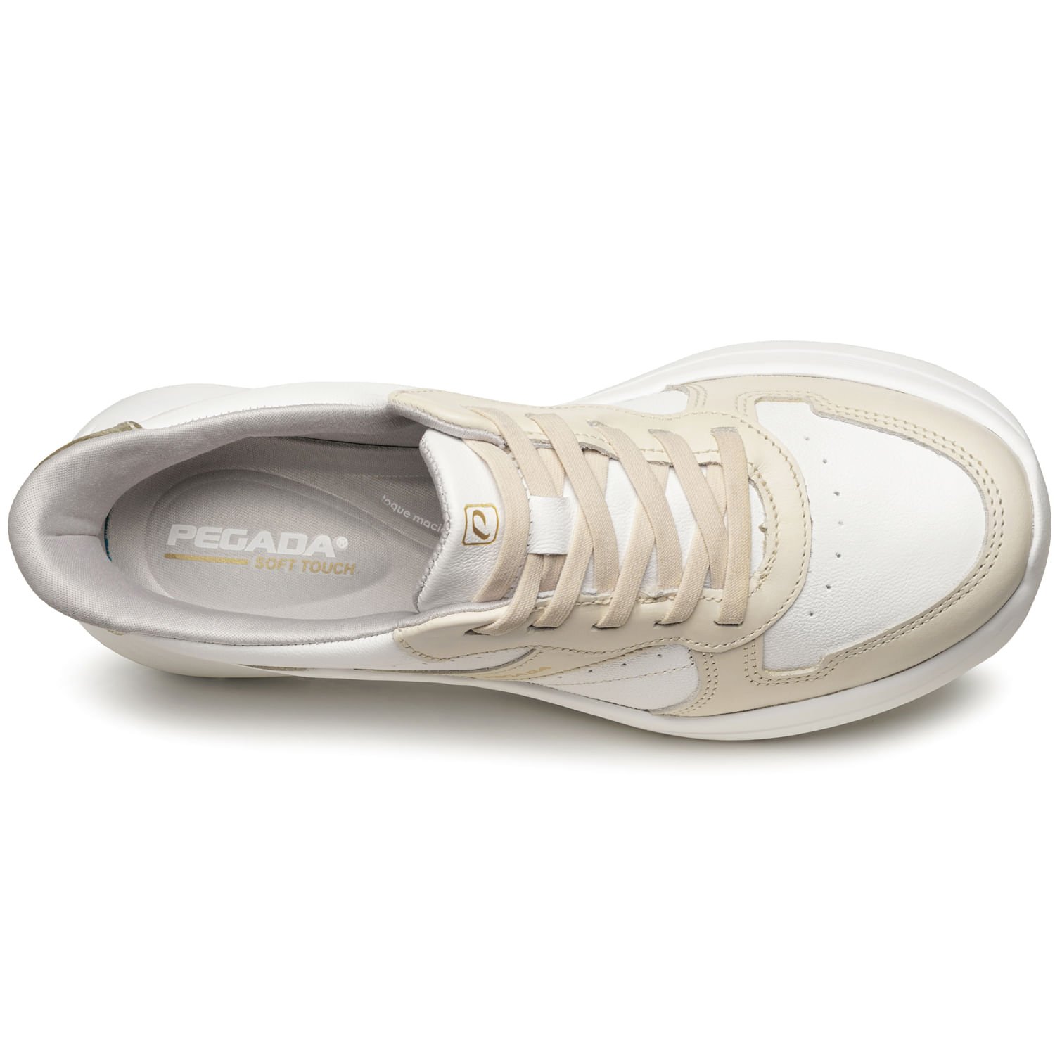 Tênis Casual Pegada Feminino em Couro Branco 211403-02 Branco 5