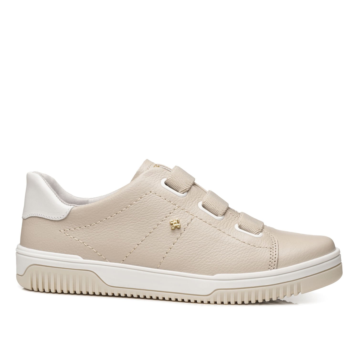 Tênis Pegada Feminino em Couro Off White 211812-03