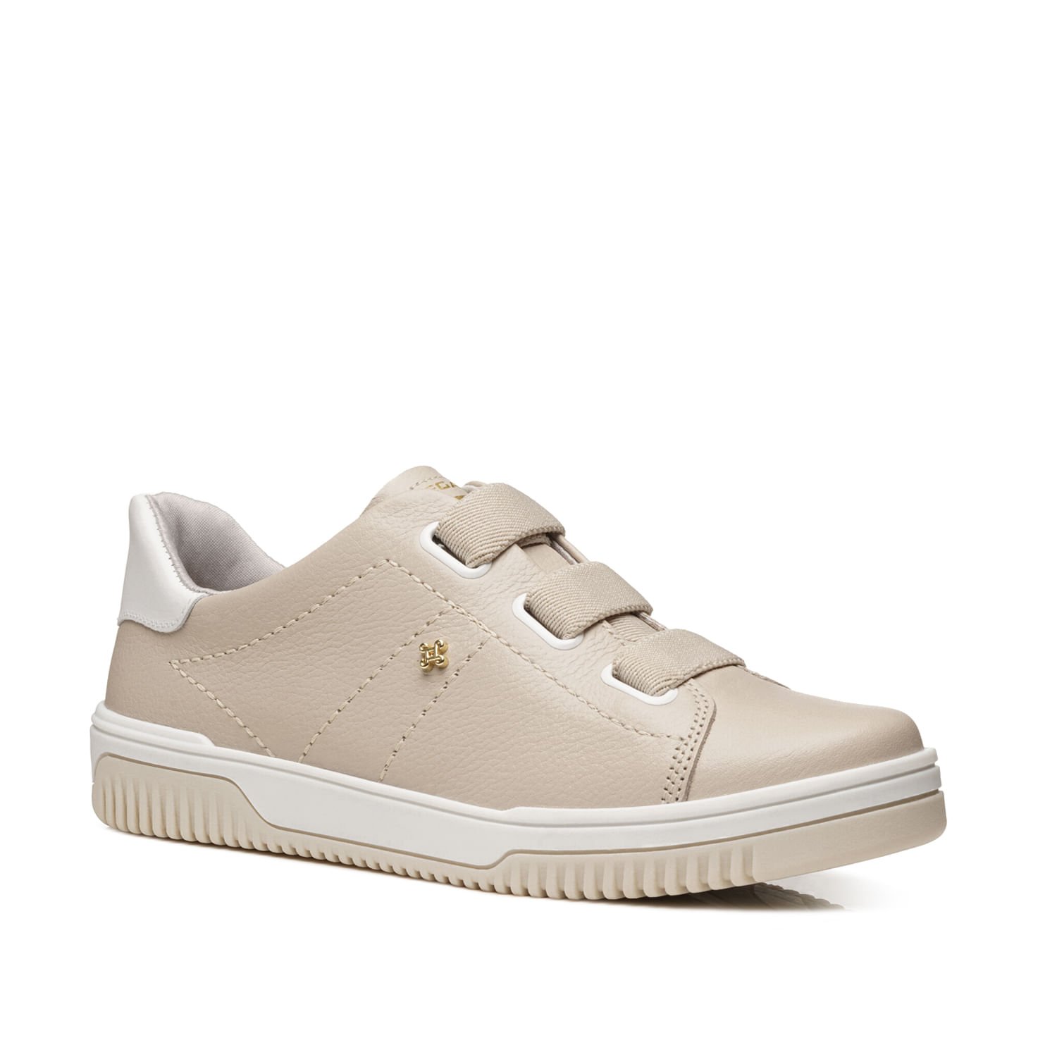 Tênis Pegada Feminino em Couro Off White 211812-03 Bege 2