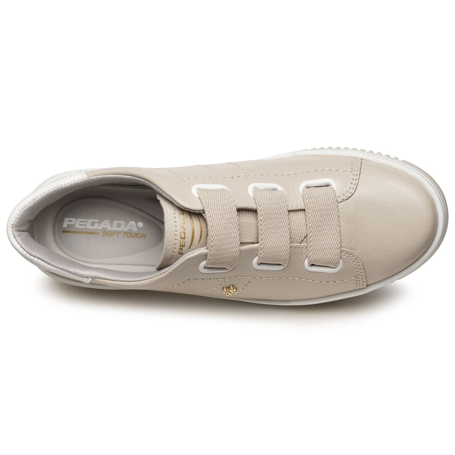 Tênis Pegada Feminino em Couro Off White 211812-03 Bege 5