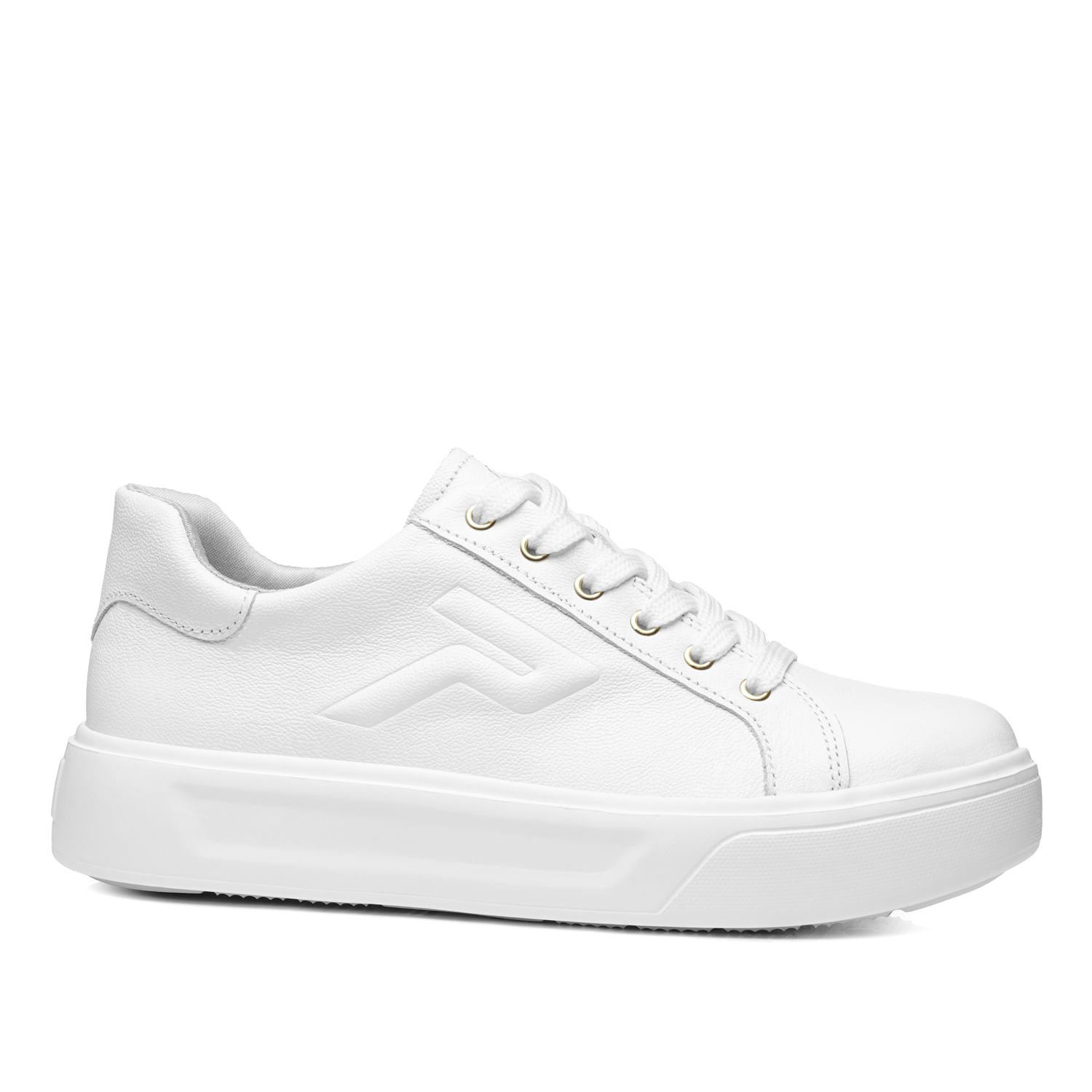 Tênis Pegada Feminino em Couro Branco 211216-05