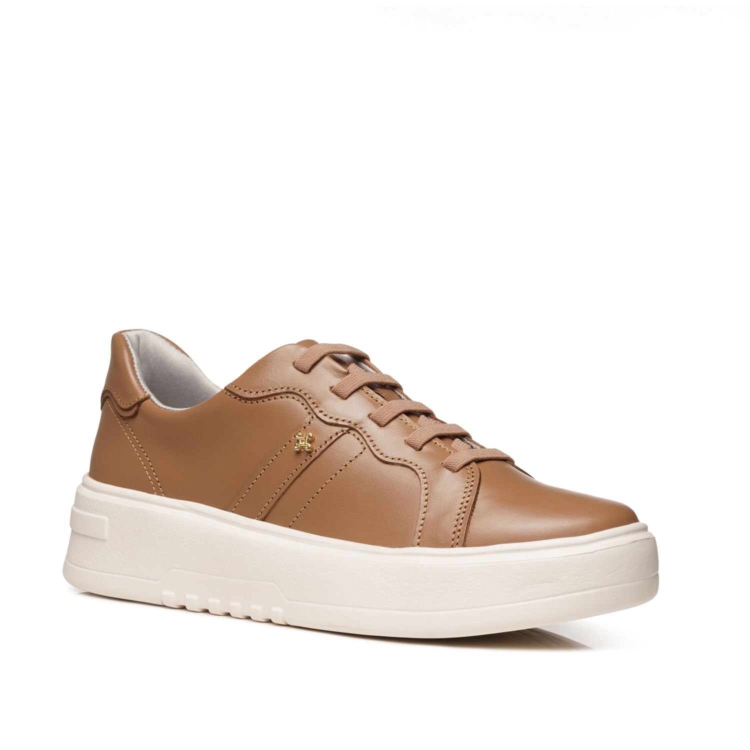 Tênis Pegada Feminino em Couro Caramelo 213109-05 Marrom 2