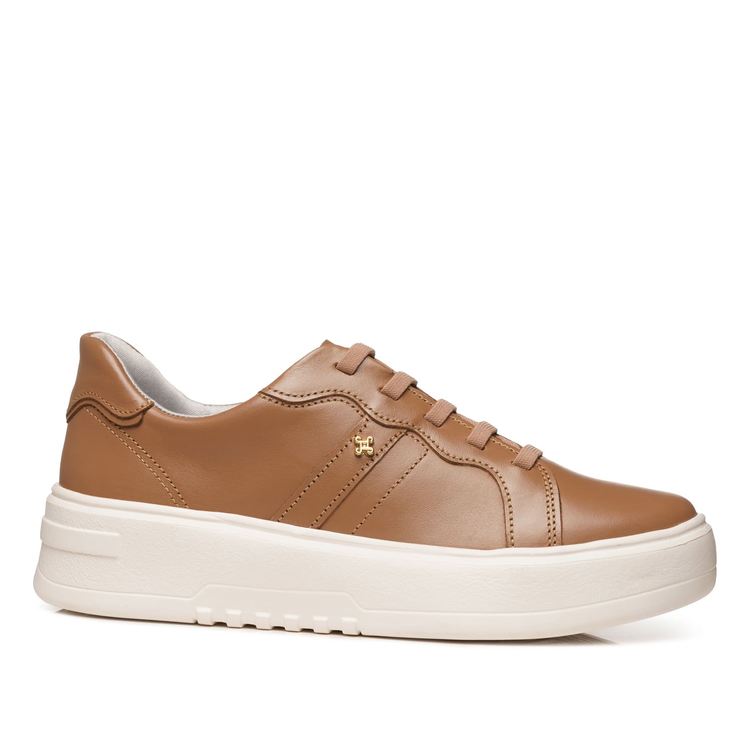 Tênis Pegada Feminino em Couro Caramelo 213109-05 Marrom 1