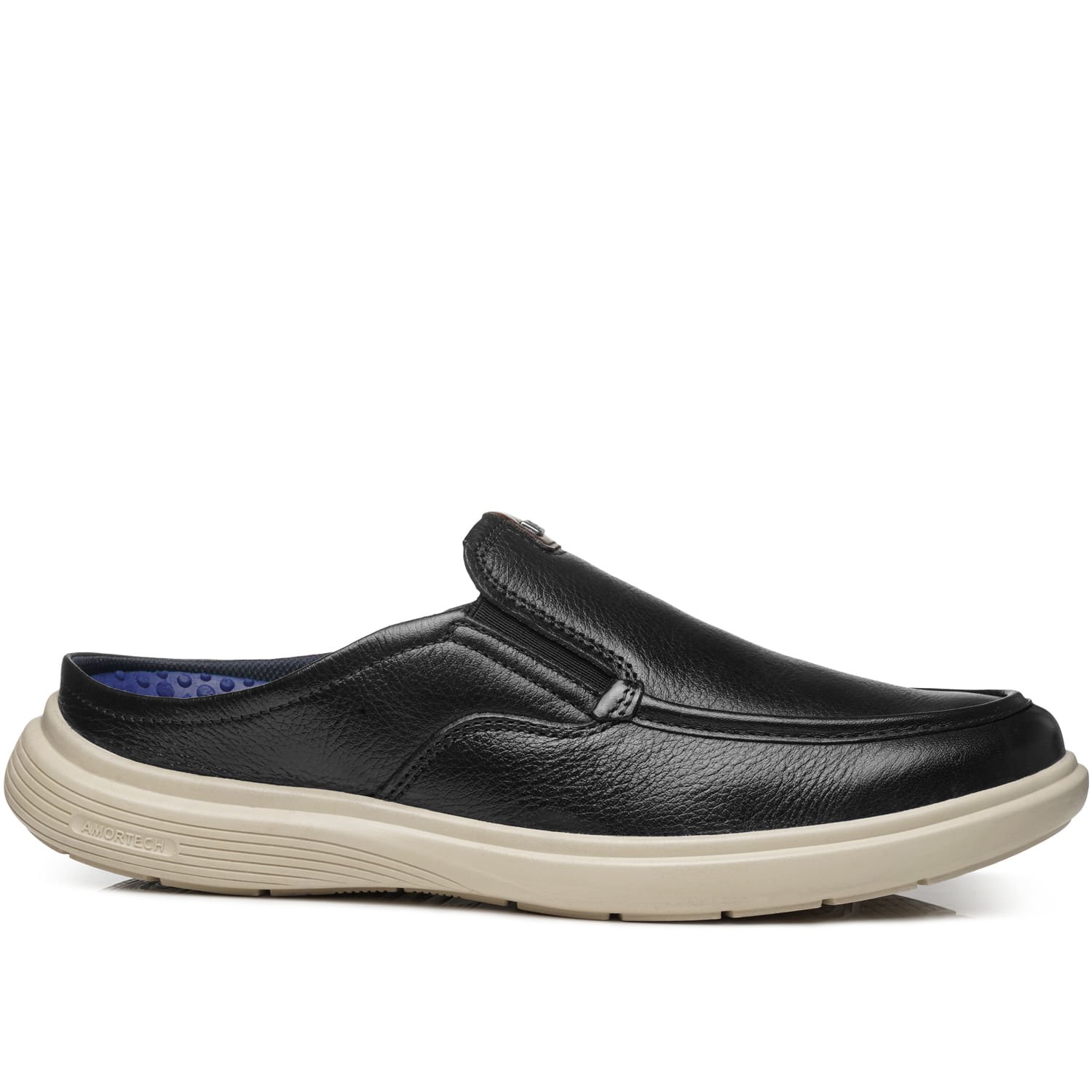 Mule Pegada Masculino em Couro Preto 112202-03