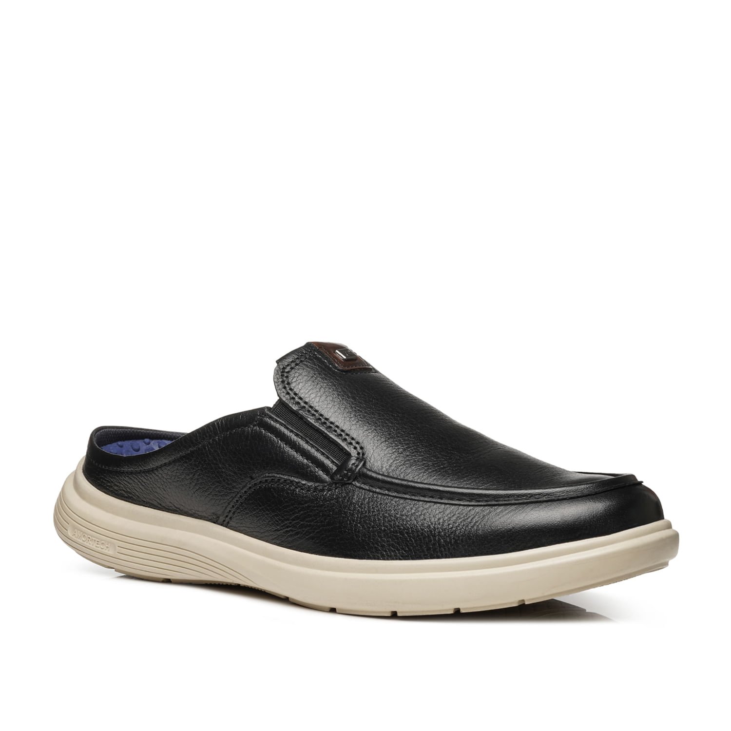 Mule Pegada Masculino em Couro Preto 112202-03 Preto 2