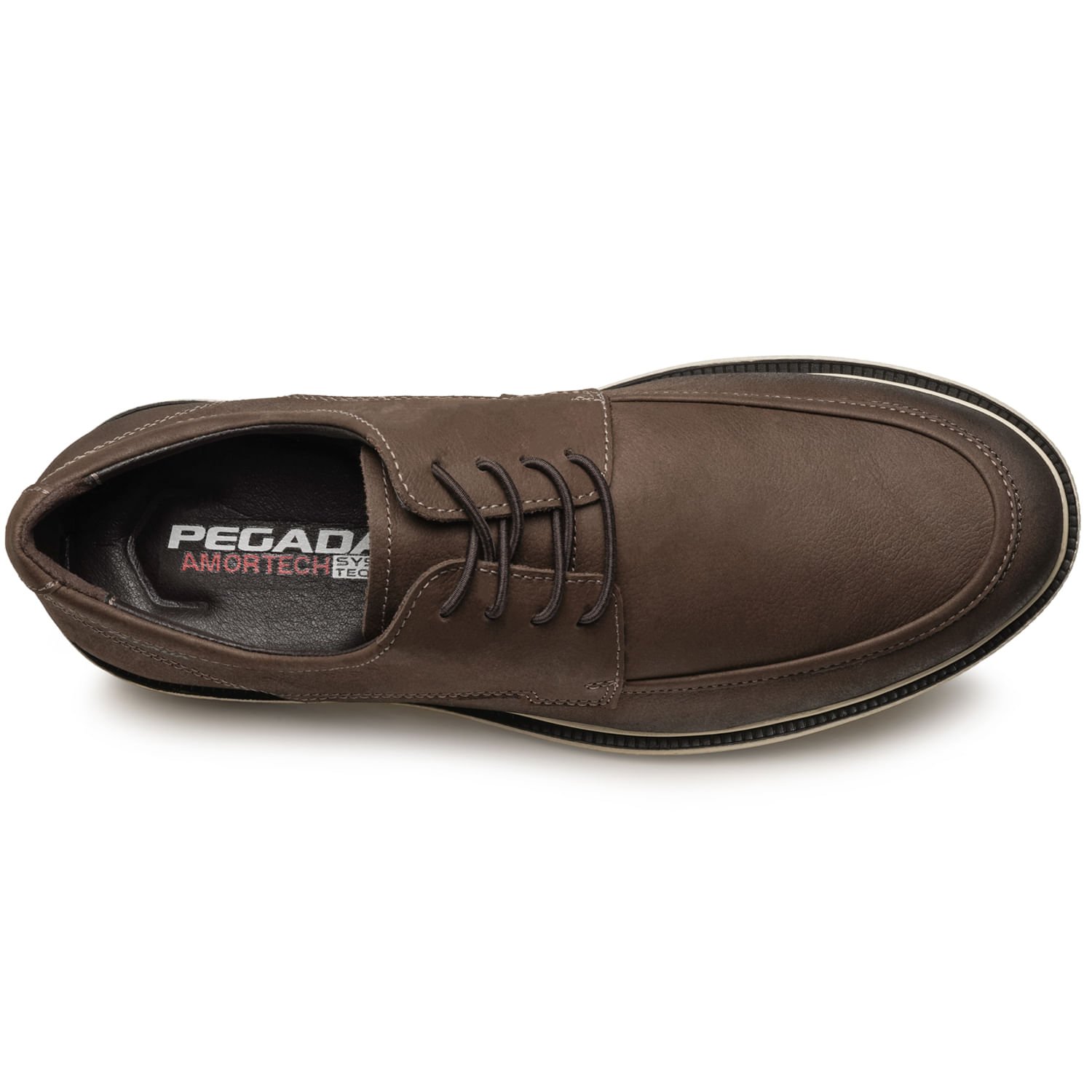 Sapato Casual Pegada Masculino em Couro Chocolate 126116-04 Marrom 6