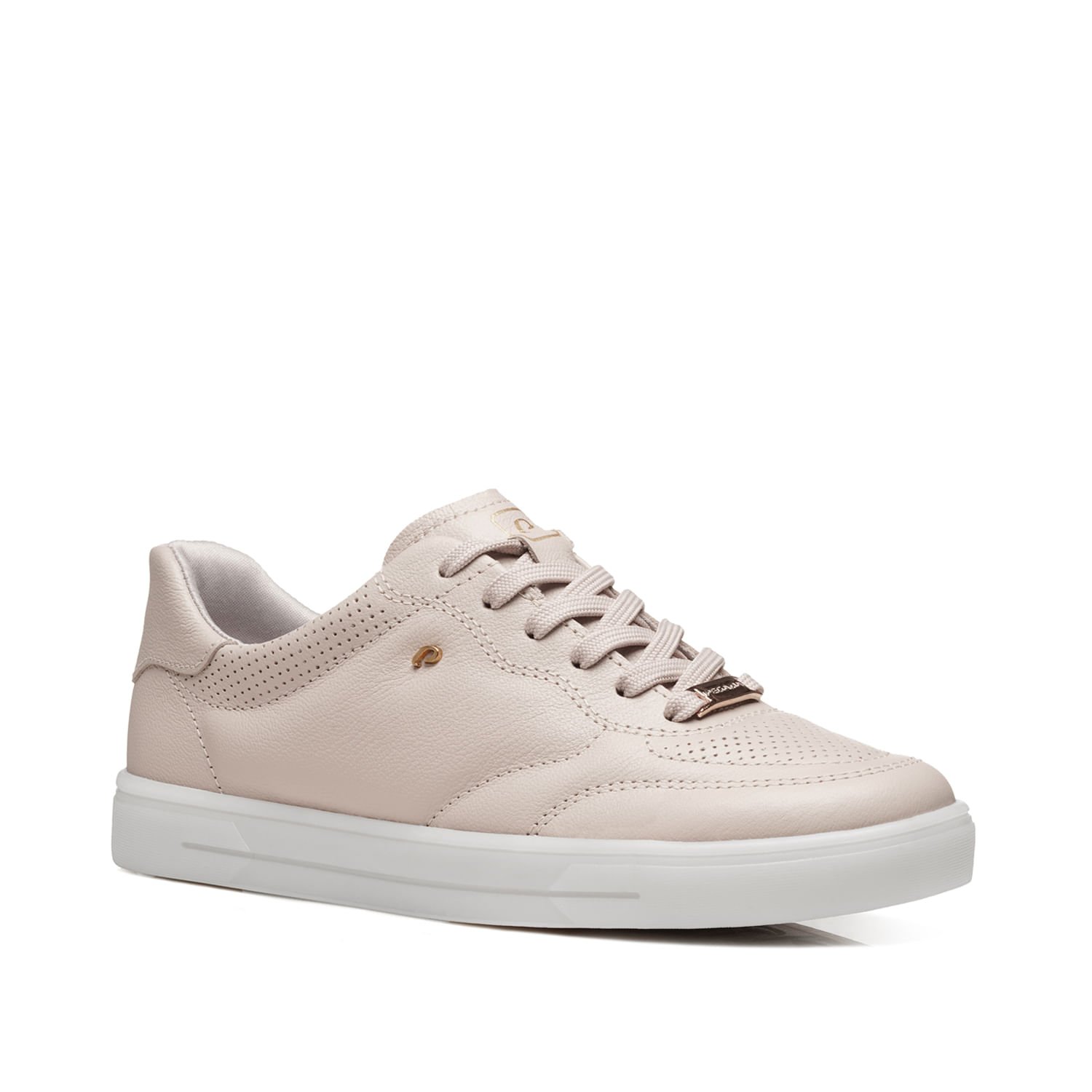 Tênis Pegada Feminino em Couro Off White 211164-02 Bege 2