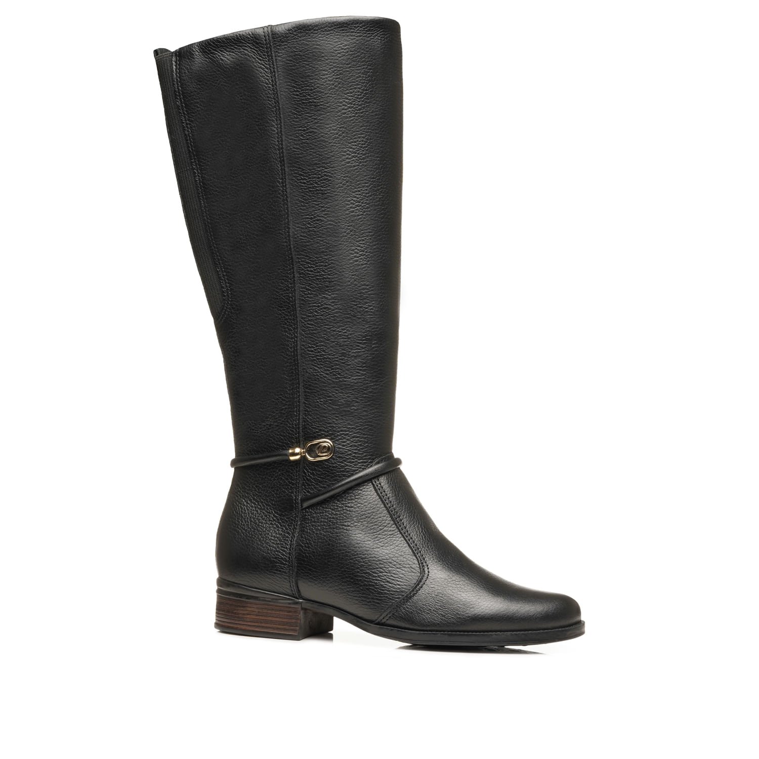 Bota Montaria Pegada Feminino em Couro Preto 282064-02