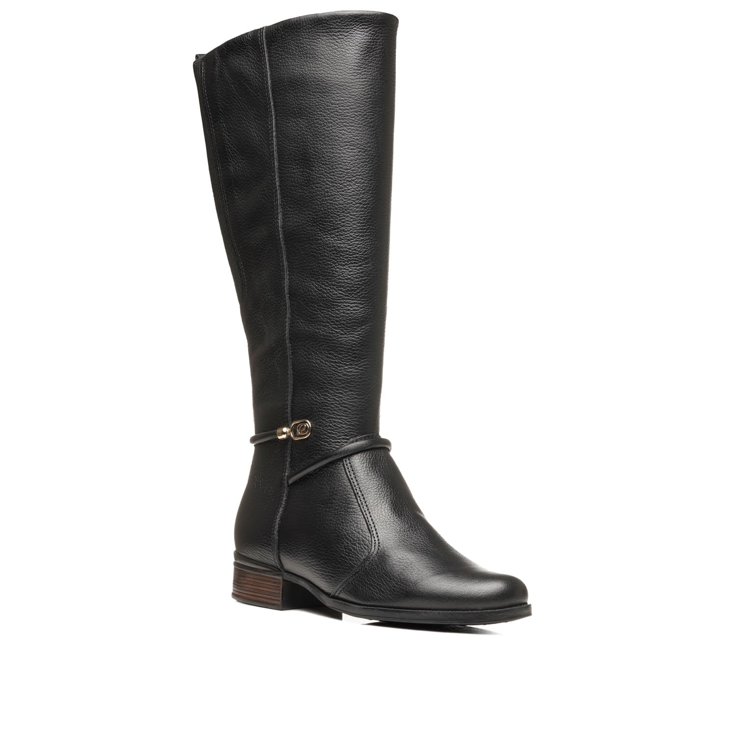 Bota Montaria Pegada Feminino em Couro Preto 282064-02 Preto 2