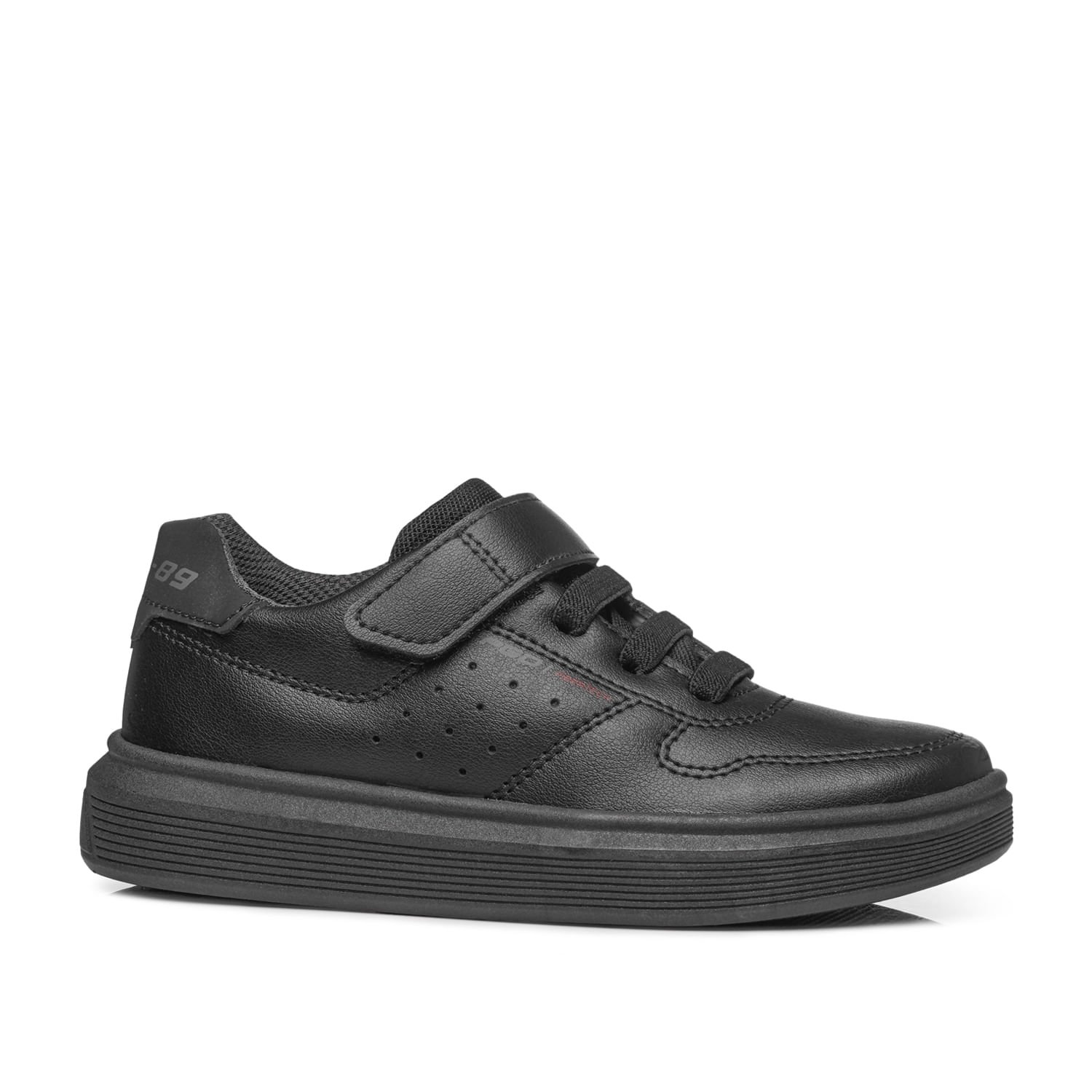 Tênis Casual Pegada Infantil em Microfibra Preto 372108-03