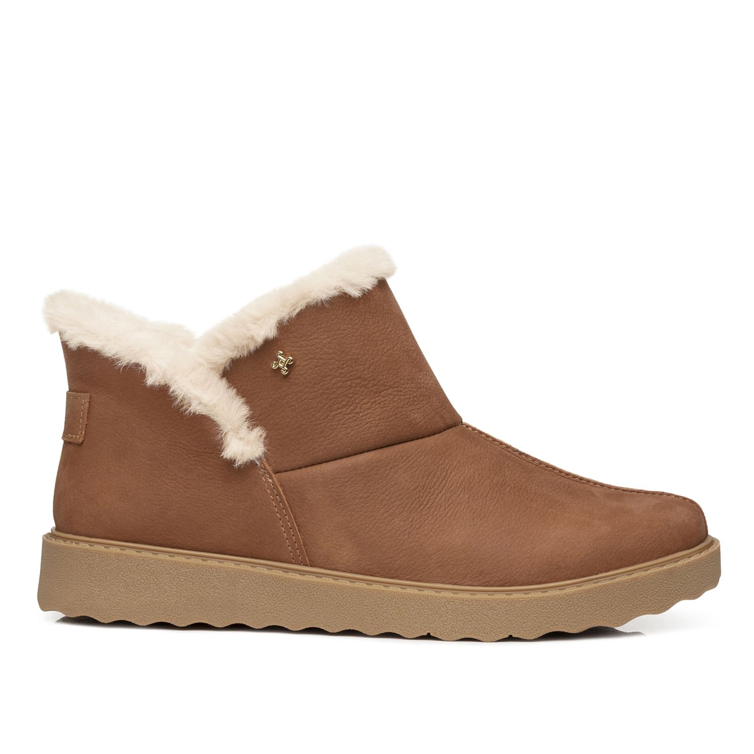Bota Pegada Feminino em Couro Camel 281191-02