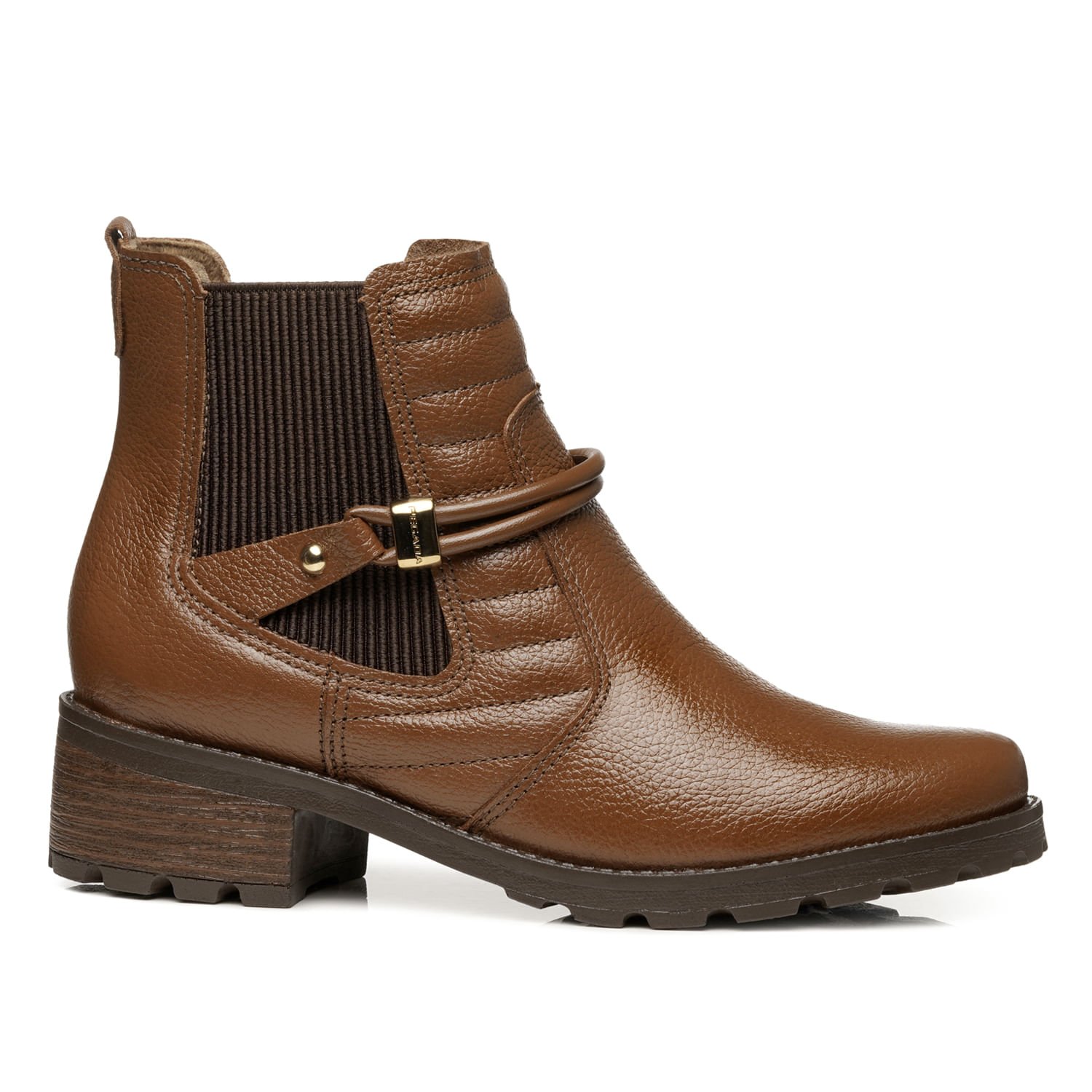Bota Pegada Feminina em Couro Terracota 281420-02