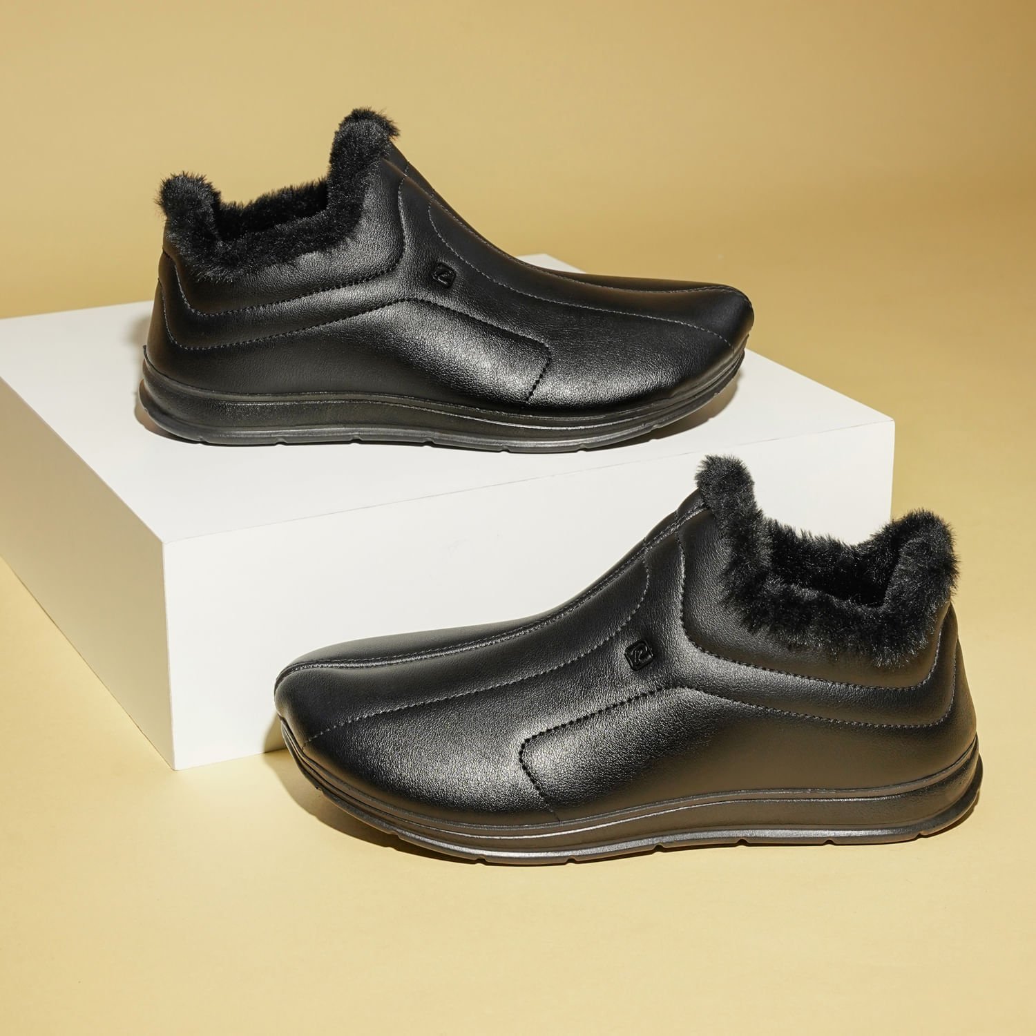 Pantufa Pegada Masculino em Tecido Preto 166021-03 Preto 2