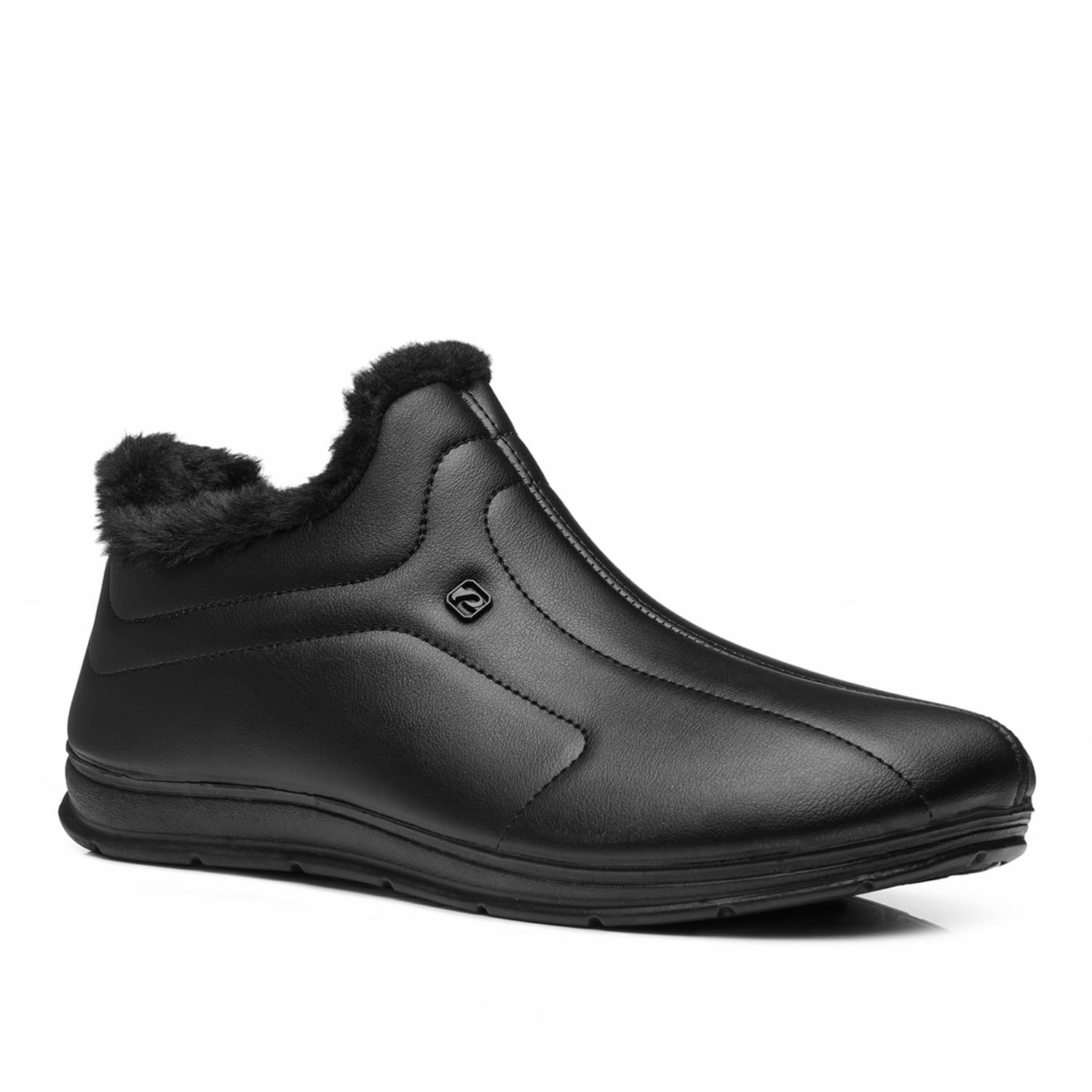 Pantufa Pegada Masculino em Tecido Preto 166021-03 Preto 3