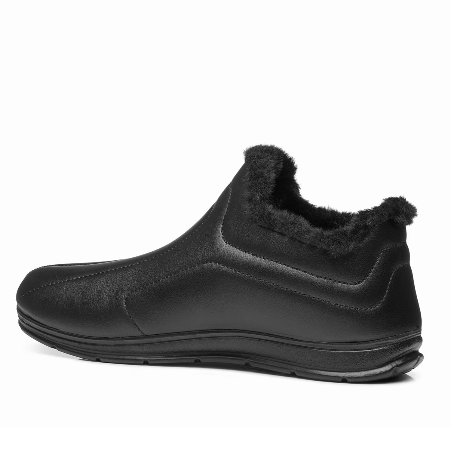 Pantufa Pegada Masculino em Tecido Preto 166021-03 Preto 4