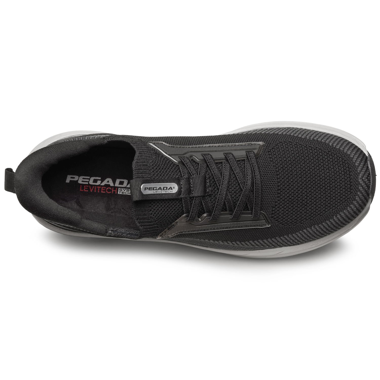 Tênis Esportivo Pegada Masculino em Tecido Preto 191401-03 Preto 6