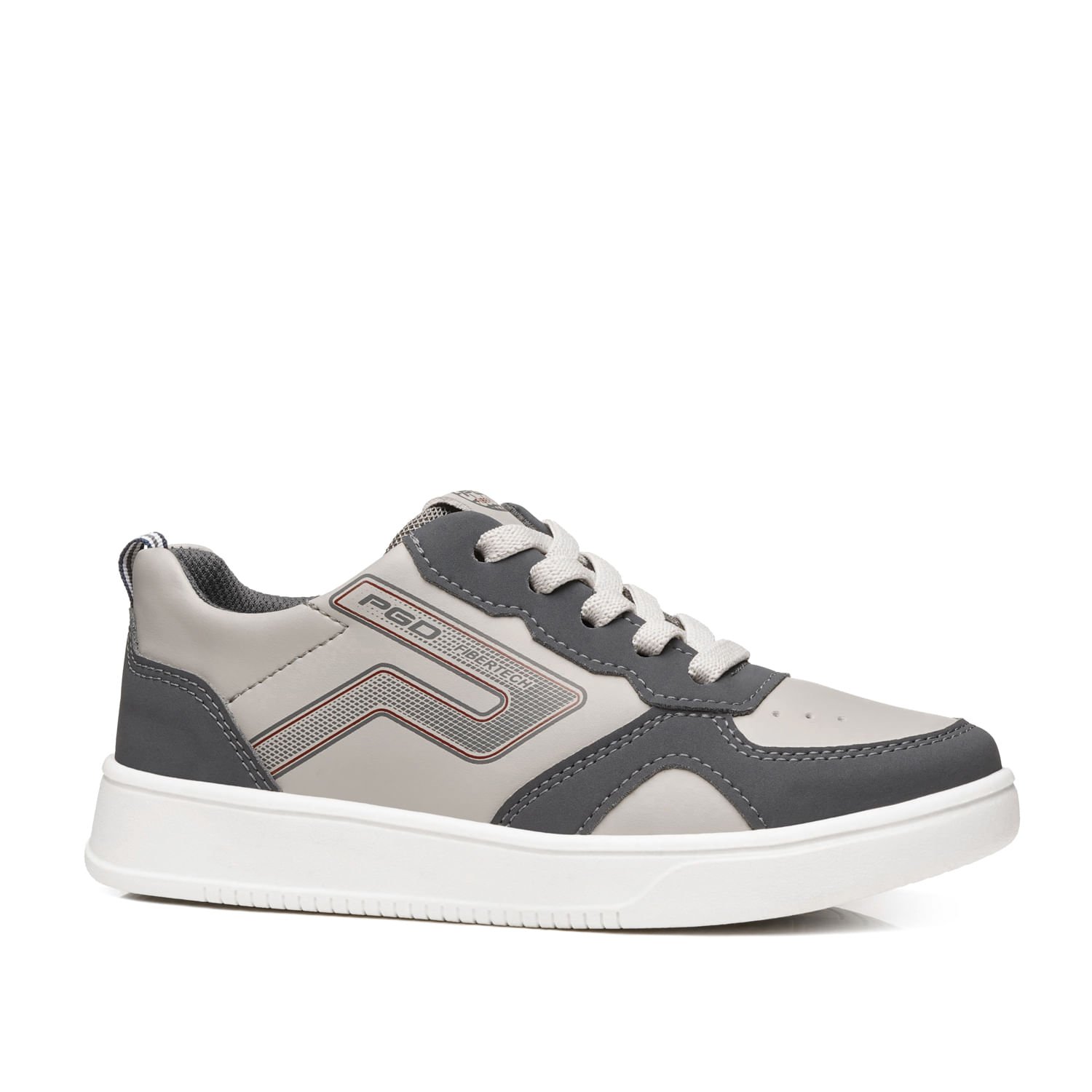 Tênis Casual Pegada Infantil em Microfibra Silver 371909-05