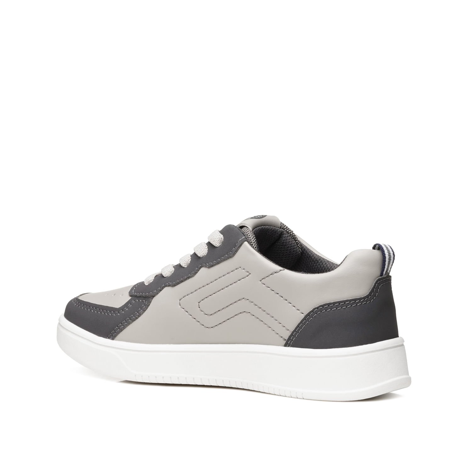 Tênis Casual Pegada Infantil em Microfibra Silver 371909-05 Cinza 3