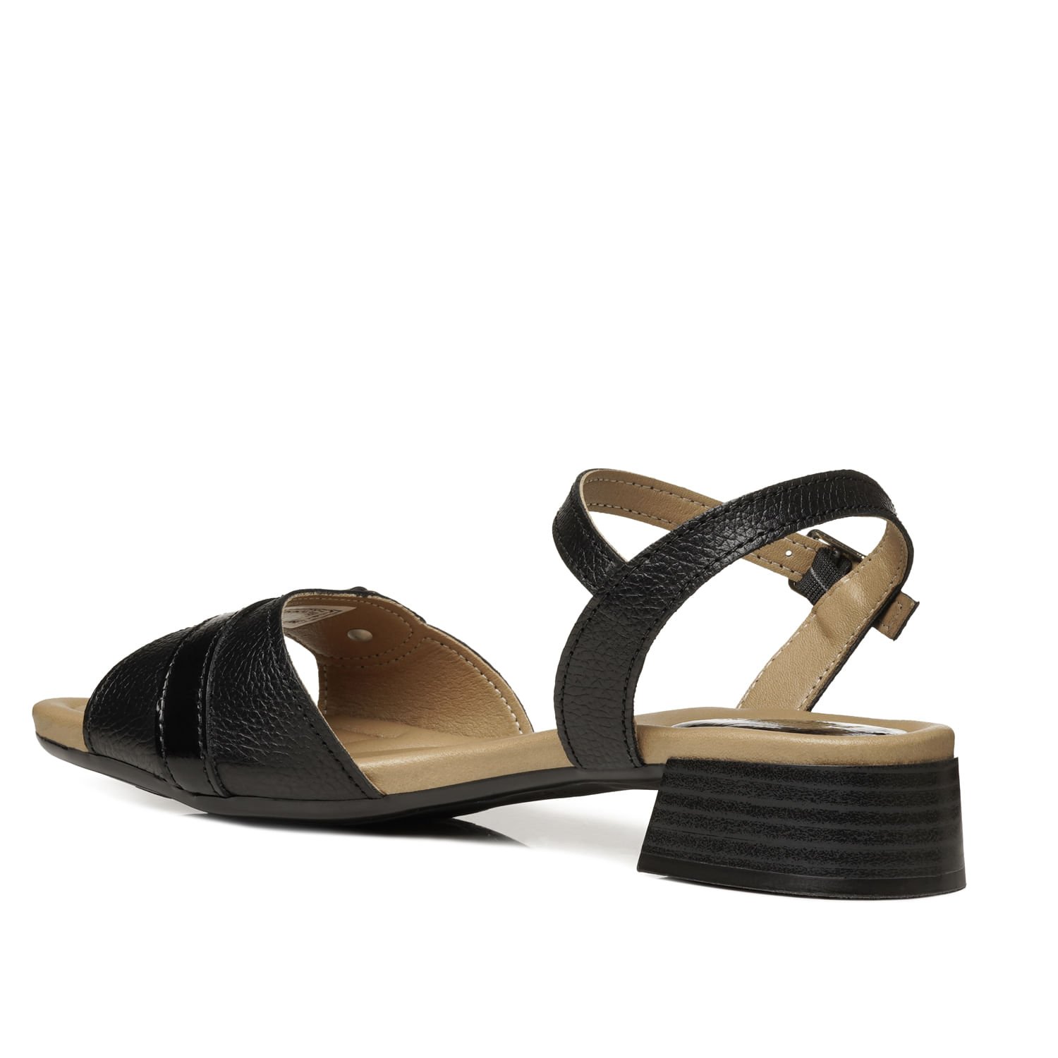 Sandália Pegada Feminina em Couro Preto 234607-03 Preto 3