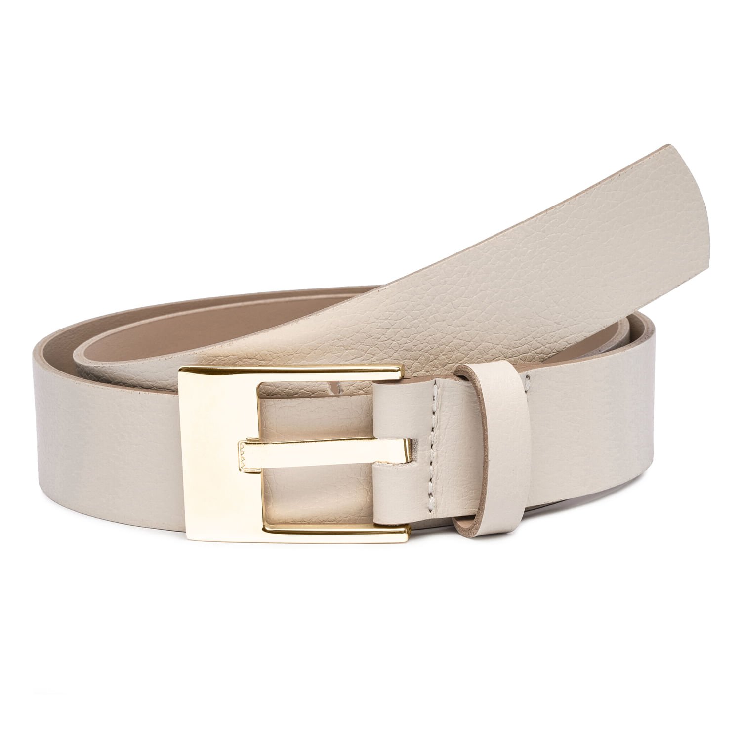 Cinto Casual Pegada Feminino em Couro Off White CI001206-04 Off White 2