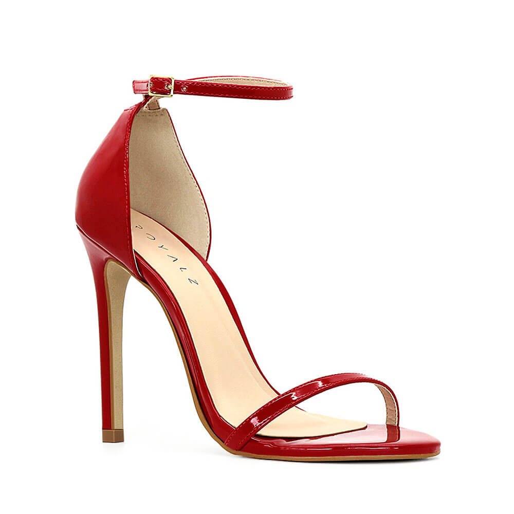 Sandália Royalz Verniz Paola Salto Alto Fino Tira Vermelha Vermelho 3