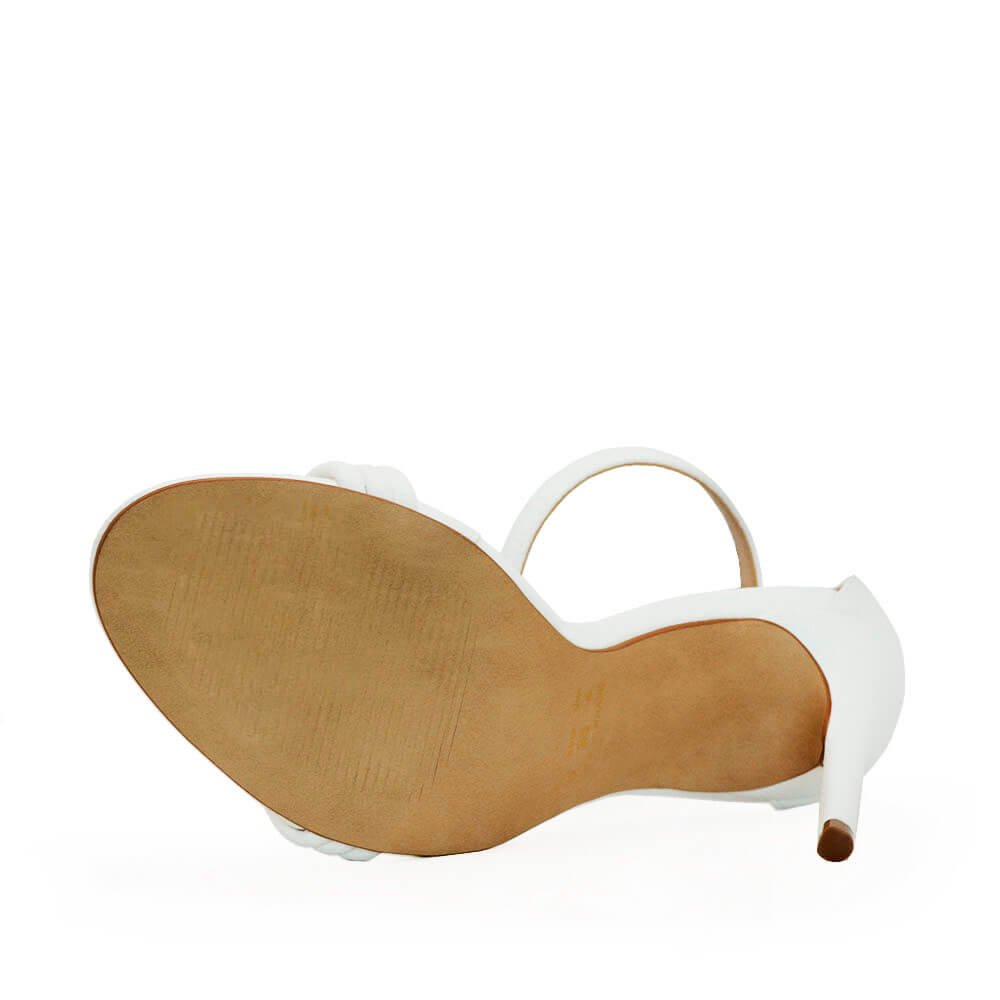 Sandália Royalz Cobra Victoria Salto Alto Fino Ttira Branca Branco 5