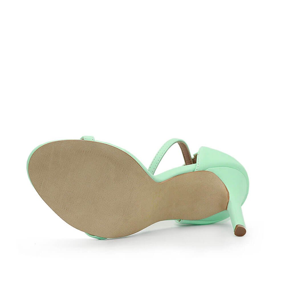 Sandalia Royalz Lisa Paola Salto Alto Fino Tira Verde Água Verde 6