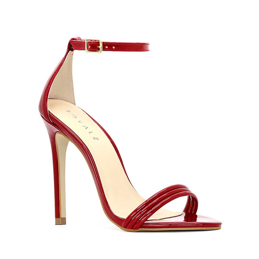 Sandália Royalz Verniz Victoria Salto Alto Fino Tira Vermelha Vermelho 3