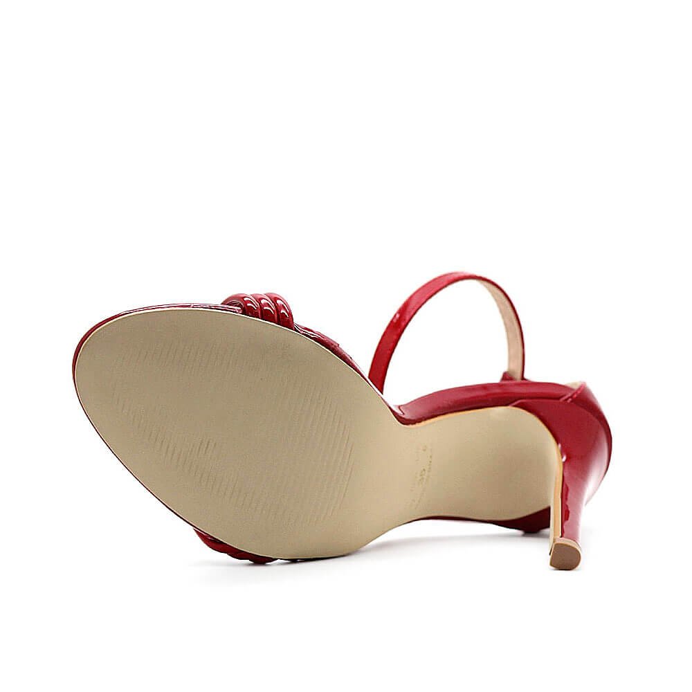 Sandália Royalz Verniz Victoria Salto Alto Fino Tira Vermelha Vermelho 5