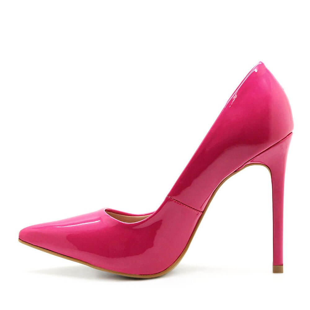 Scarpin Royalz Verniz Salto Alto Fino Celine Pink Rosa 3