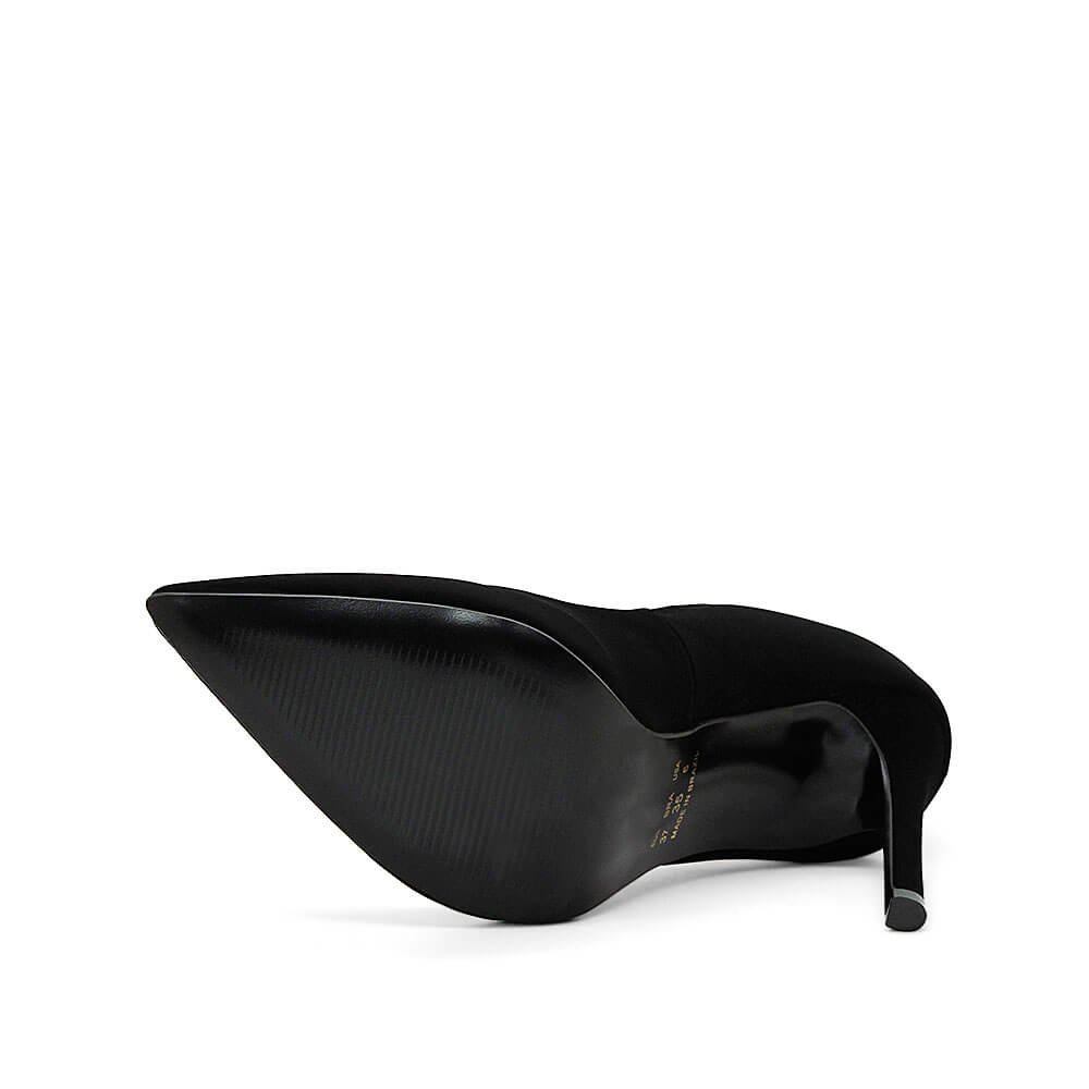 Scarpin Royalz Nobuck Salto Alto Fino Celine Curvas Preto Preto 4