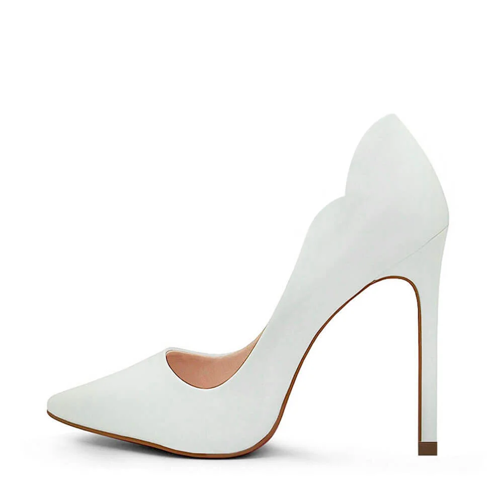 Scarpin Royalz Verniz Salto Alto Fino Celine Curvas Branco Branco 3