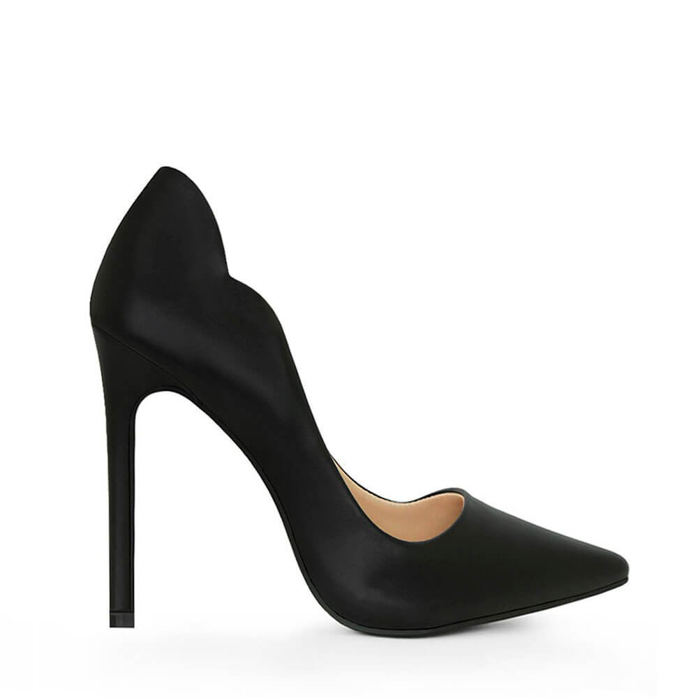 Scarpin Royalz Liso Salto Alto Fino Celine Curvas Preto