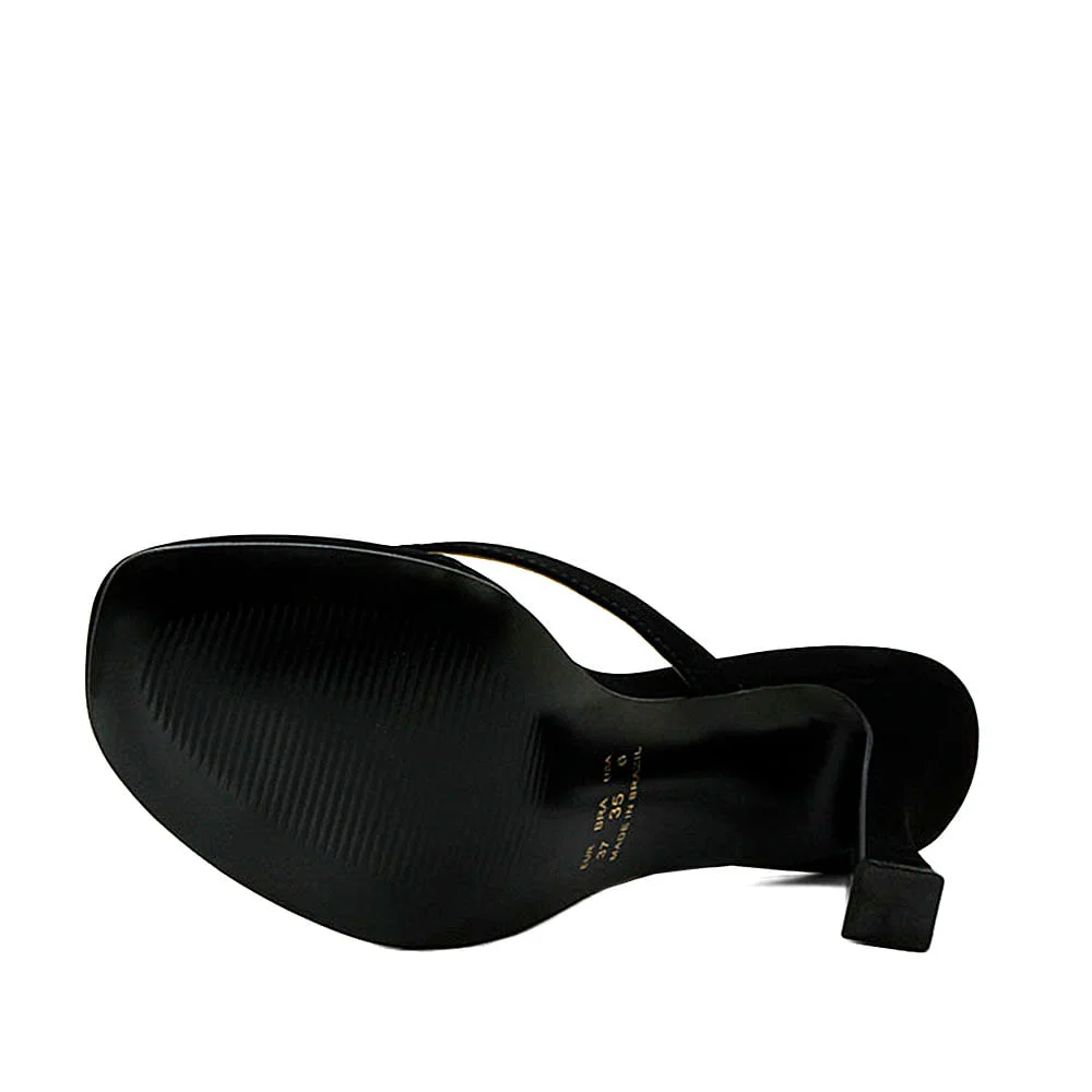 Tamanco Royalz Nobuck Angel Salto Alto Carretel Preto Preto 4