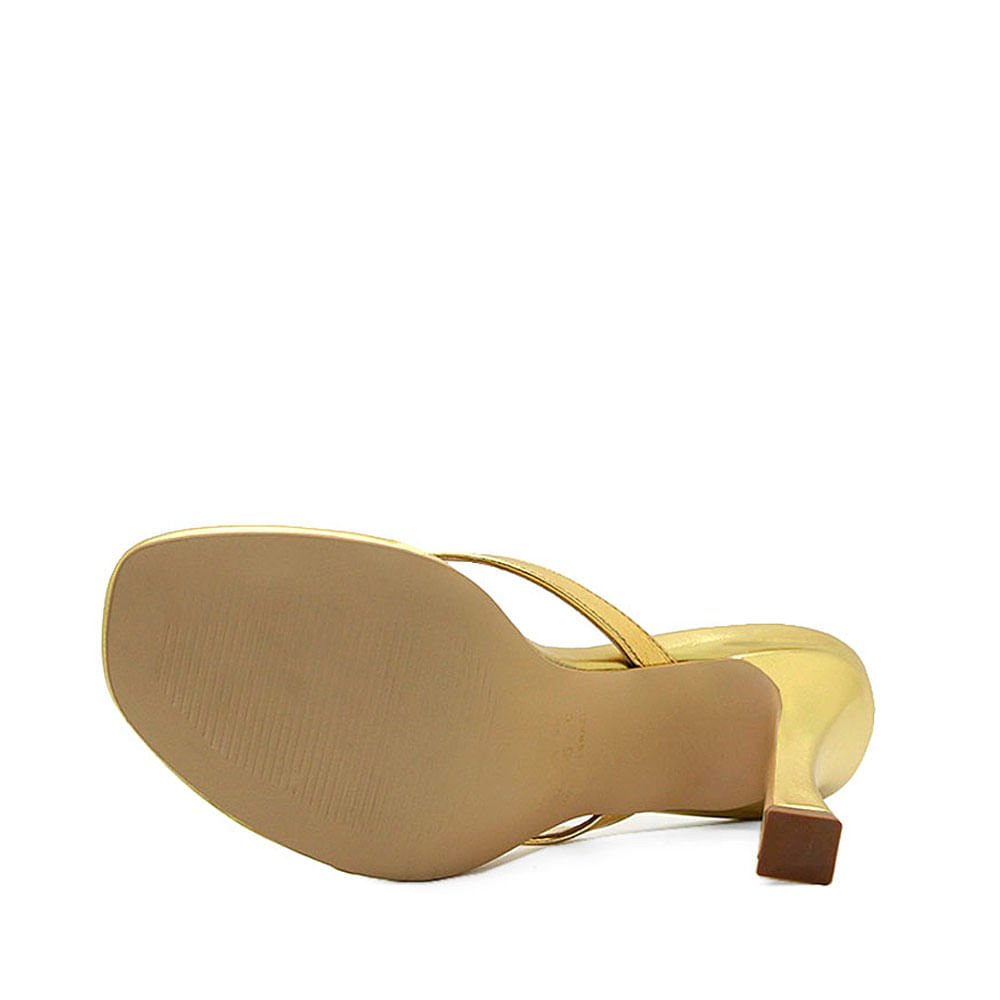 Tamanco Royalz Metalizado Angel Salto Alto Carretel Dourado Dourado 4