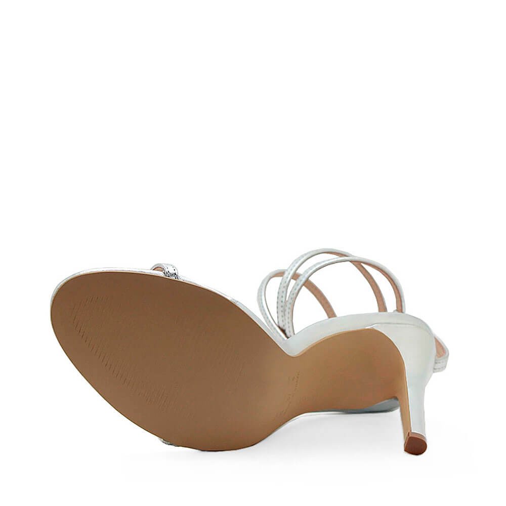 Sandália Royalz Metalizada Aveline Salto Alto Fino Tira Prata Prata 4