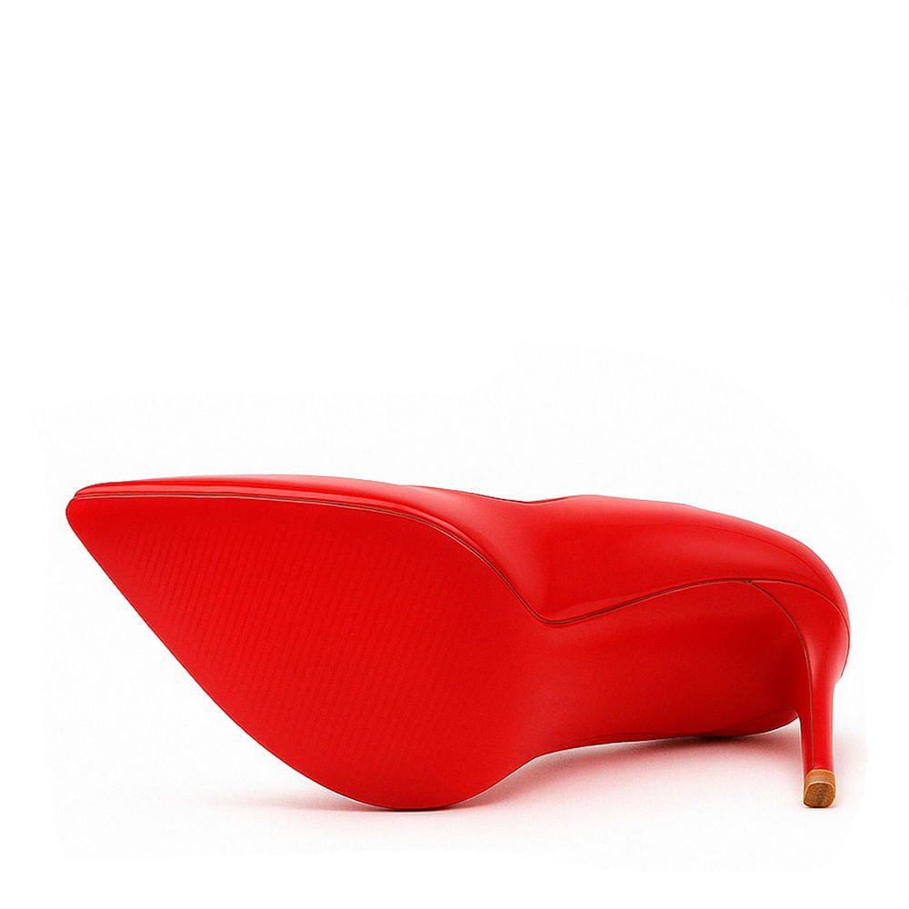 Scarpin Royalz Verniz Sola Vermelha Salto Alto Fino Celine Curvas Vermelho Vermelho 3