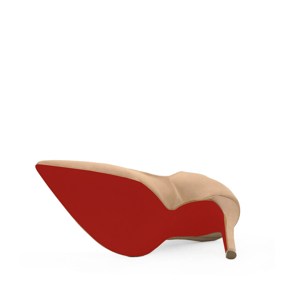 Scarpin Royalz Nobuck Sola Vermelha Salto Alto Fino Celine Curvas Nude Escuro Nude 4