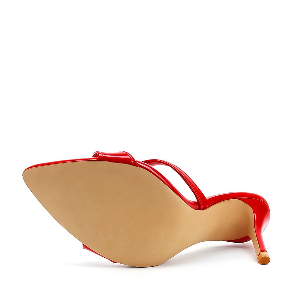 Tamanco Royalz Verniz Lola Salto Alto Fino Vermelho Vermelho 3