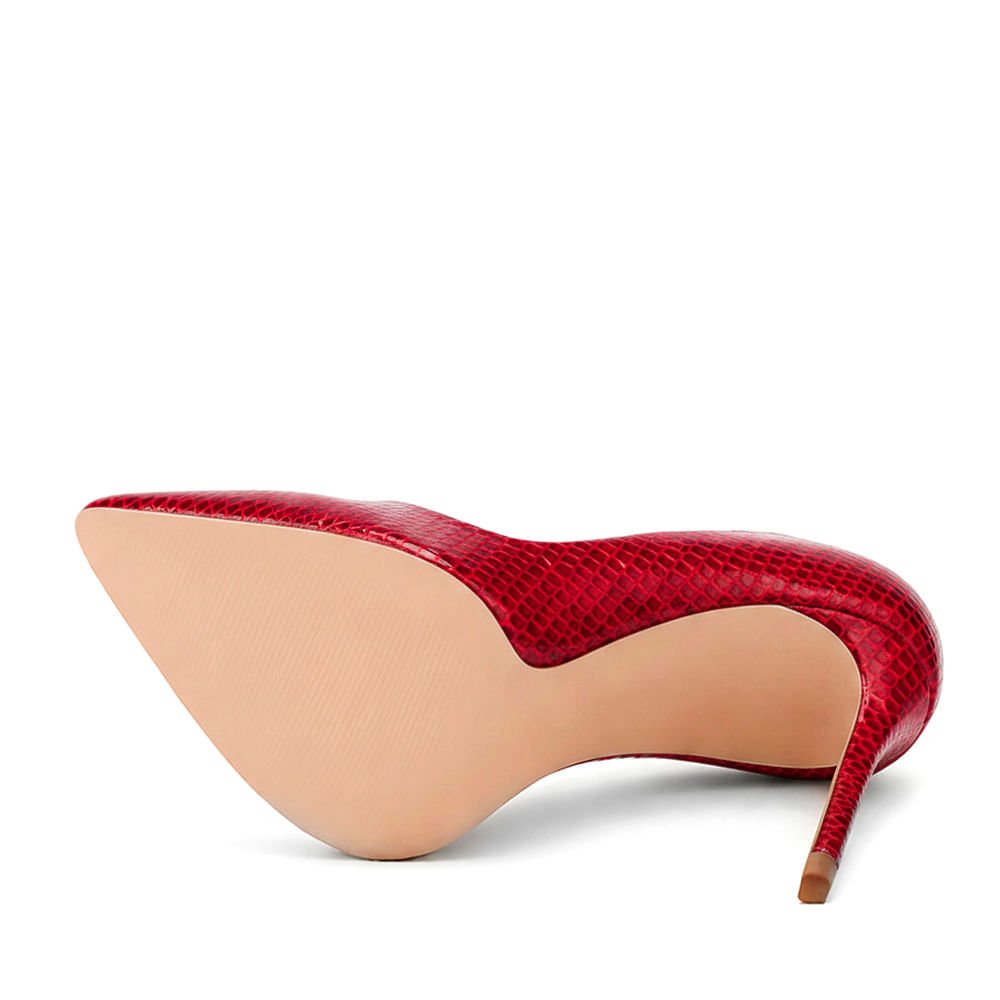 Scarpin Royalz Cobra Mirage Salto Alto Fino Celine Vermelho Vermelho 3