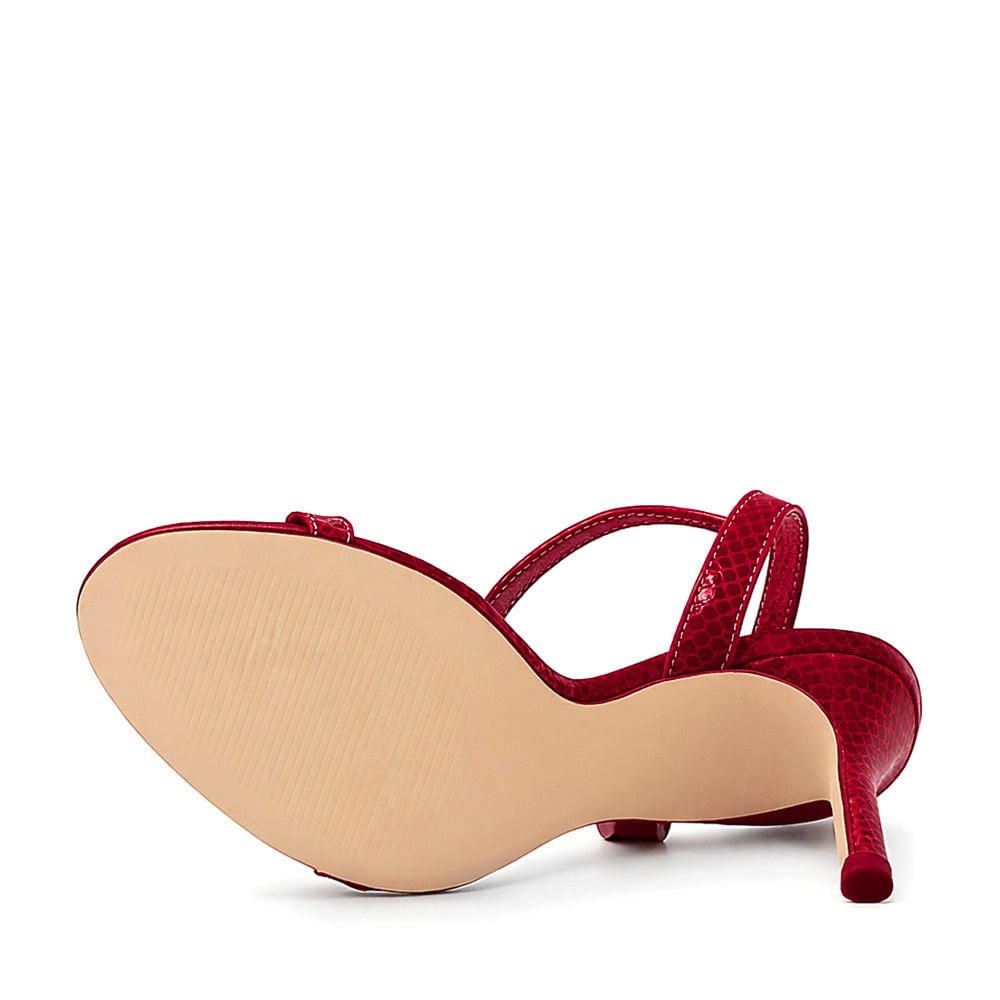 Sandália Royalz Cobra Mirage Liz Salto Alto Fino Vermelha Vermelho 3