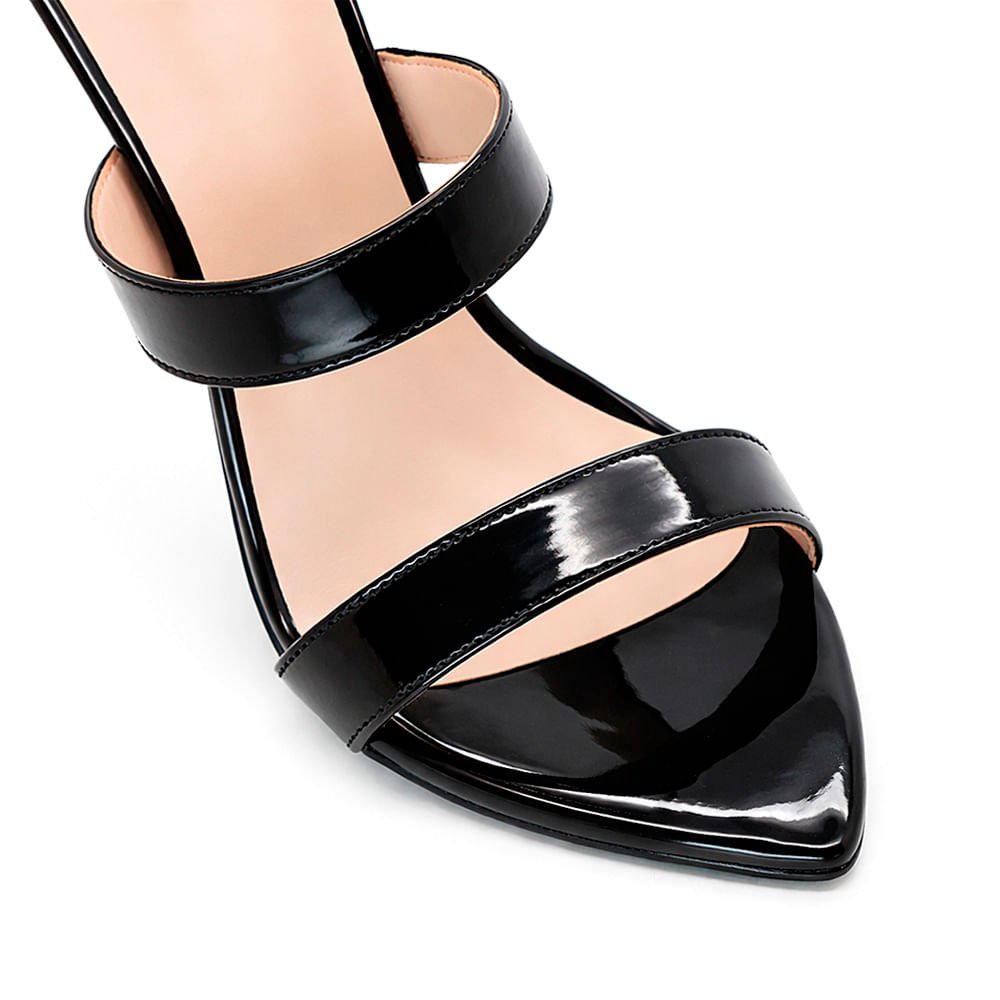 Tamanco Royalz Verniz Stella Salto Alto Fino Preto Preto 3