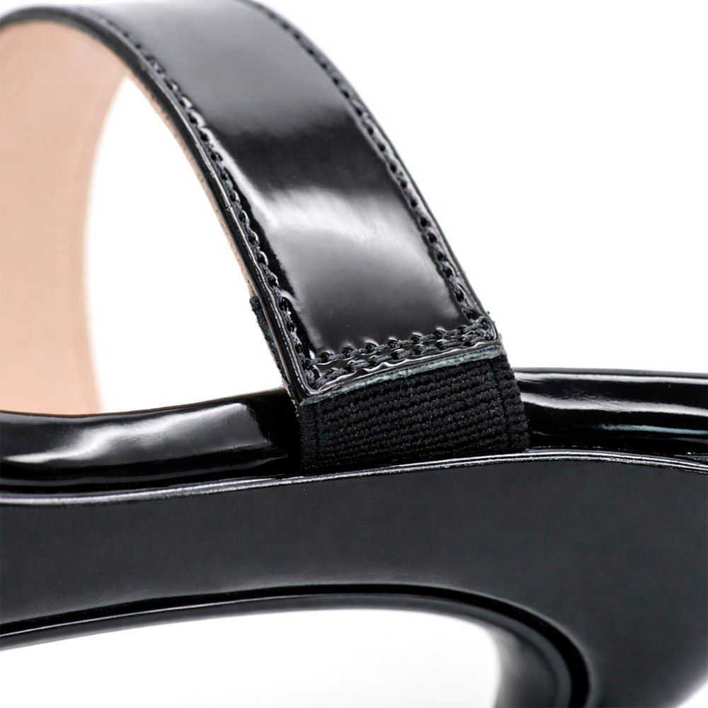Tamanco Royalz Verniz Stella Salto Alto Fino Preto Preto 4