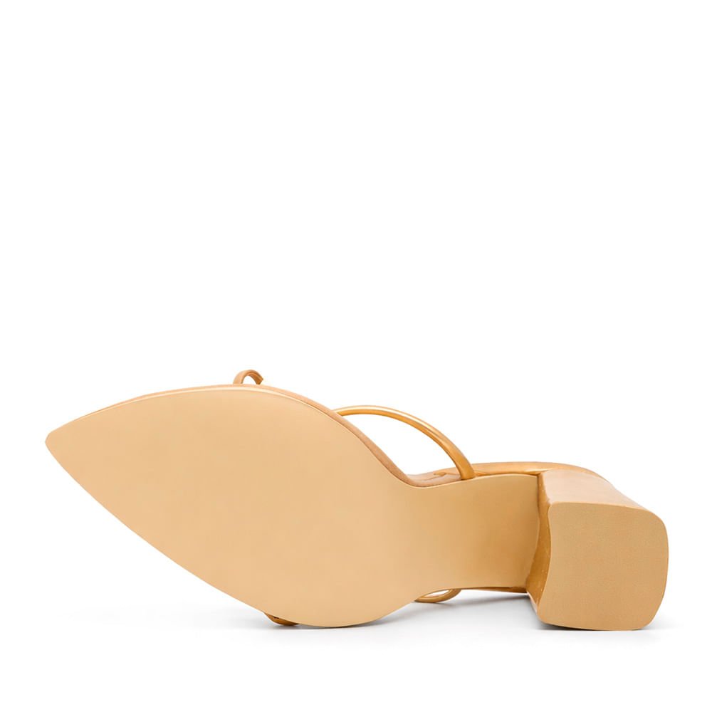 Tamanco Royalz Metalizado Agatha Salto Alto Grosso Dourado Dourado 4