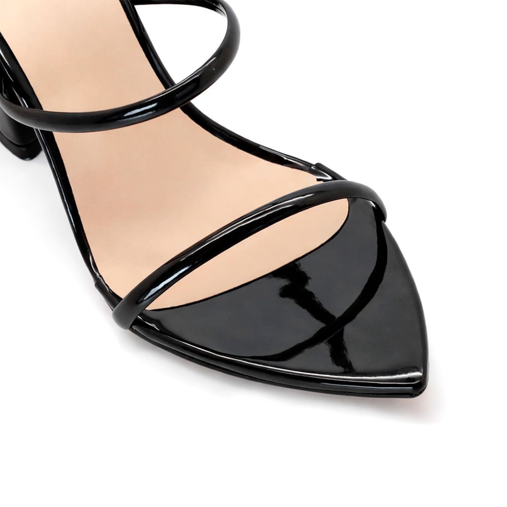 Tamanco Royalz Verniz Agatha Salto Alto Grosso Preto Preto 3